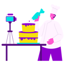 پیش‌نمایش فایل male-chef-making-food-blogger-9537190 از پک آشپزخانه