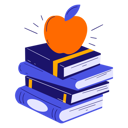 پیش‌نمایش فایل apple-on-books-10633488 از پک آموزش مدرسه‌ای