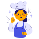 پیش‌نمایش فایل female-chef-10739140 از پک آشپزخانه آشپزی
