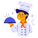 پیش‌نمایش فایل male-chef-with-cloche-10739143 از پک آشپزخانه آشپزی