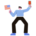 پیش‌نمایش فایل american-boy-celebrating-independence-day-11781618 از پک روز استقلال آمریکا