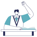 پیش‌نمایش فایل boy-ask-question-in-class-11355040 از پک کلاس درس مدرسه