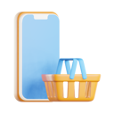 پیش‌نمایش فایل online-shopping-app-5020881 از پک مجموعه آیکن سه‌بعدی تجارت الکترونیک