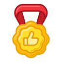 پیش‌نمایش فایل thumb-up-medal-3246817 از پک جوایز و دستاوردها