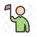 پیش‌نمایش فایل man-holding-flag از پک Activities 