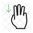 پیش‌نمایش فایل three-fingers-up از پک حرکات لمسی
