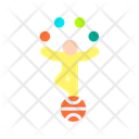 پیش‌نمایش فایل juggling-sticks-on-ball-12505687 از پک سیرک