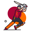 پیش‌نمایش فایل sport-game-batsman-cricket-player-bat-ball-pad-gloves-helmet از پک ورزش ها