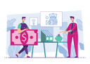 پیش‌نمایش فایل businessman-getting-profit-from-digital-marketing-3394516 از پک بازاریابی
