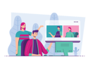 پیش‌نمایش فایل employees-discussing-marketing-strategy-on-digital-meeting-3394522 از پک بازاریابی