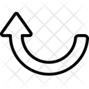 پیش‌نمایش فایل semi-up-left-arrow-5345574 از پک فلش‌ها