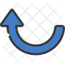 پیش‌نمایش فایل semi-up-left-arrow-5345674 از پک فلش‌ها