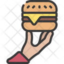 پیش‌نمایش فایل give-burger-5391117 از پک تحویل غذا