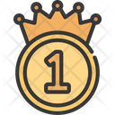 پیش‌نمایش فایل gold-number-one-crown-coin-5426668 از پک جام‌ها و جوایز