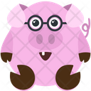 پیش‌نمایش فایل nerd-pig از پک حیوان – ایموجی‌ها