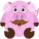 پیش‌نمایش فایل pig-mustache از پک حیوان – ایموجی‌ها