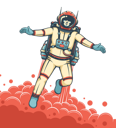 پیش‌نمایش فایل astronaut-flying-with-jetpack-8711816 از پک فضانورد در لباس فضایی