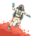 پیش‌نمایش فایل astronaut-flying-with-jetpack-with-spaceman-in-spacesuit-8711812 از پک فضانورد در لباس فضایی