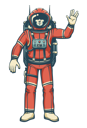 پیش‌نمایش فایل astronaut-in-spacesuit-waves-his-hand-8711821 از پک فضانورد در لباس فضایی