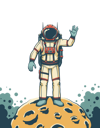 پیش‌نمایش فایل spaceman-in-red-space-suit-on-the-moon-8711817 از پک فضانورد در لباس فضایی