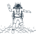 پیش‌نمایش فایل spaceman-with-jetpack-8711825 از پک فضانورد در لباس فضایی