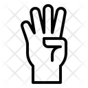 پیش‌نمایش فایل four-finger-2939236 از پک علامت و حرکت دست