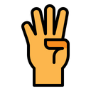 پیش‌نمایش فایل four-finger-2939064 از پک علامت دست و امضا