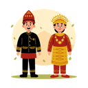 پیش‌نمایش فایل aceh-traditional-couple-in-cultural-clothing-11880020 از پک زوج سنتی اندونزی در لباس فرهنگی