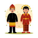 پیش‌نمایش فایل bengkulu-traditional-couple-in-cultural-clothing-11880030 از پک زوج سنتی اندونزی در لباس فرهنگی