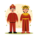 پیش‌نمایش فایل gorontalo-traditional-couple-in-cultural-clothing-11880033 از پک زوج سنتی اندونزی در لباس فرهنگی