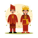 پیش‌نمایش فایل jambi-traditional-couple-in-cultural-clothing-11880088 از پک زوج سنتی اندونزی در لباس فرهنگی