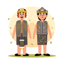 پیش‌نمایش فایل kalimantan-timur-traditional-couple-in-cultural-clothing-east-kalimantan-borneo-11880074 از پک زوج سنتی اندونزی در لباس فرهنگی