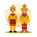 پیش‌نمایش فایل kalimantan-utara-traditional-couple-in-cultural-clothing-north-kalimantan-borneo-11880075 از پک زوج سنتی اندونزی در لباس فرهنگی