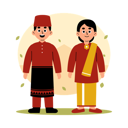 پیش‌نمایش فایل kepulauan-riau-traditional-couple-in-cultural-clothing-riau-islands-11880076 از پک زوج سنتی اندونزی در لباس فرهنگی