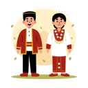 پیش‌نمایش فایل maluku-utara-traditional-couple-in-cultural-clothing-north-maluku-11880078 از پک زوج سنتی اندونزی در لباس فرهنگی