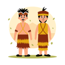 پیش‌نمایش فایل papua-barat-traditional-couple-in-cultural-clothing-west-papua-11880086 از پک زوج سنتی اندونزی در لباس فرهنگی