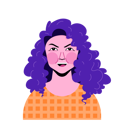 پیش‌نمایش فایل curly-haired-girl-6183968 از پک آواتار افراد