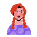 پیش‌نمایش فایل girl-with-braided-hairs-6184019 از پک آواتار افراد