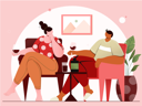 پیش‌نمایش فایل a-couple-drinking-and-talking-8415314 از پک مردم در حال بحث