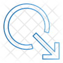 پیش‌نمایش فایل circle-right-down-4702776 از پک فلش‌ها