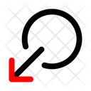 پیش‌نمایش فایل circle-down-left-2512634 از پک فلش‌ها