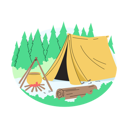 پیش‌نمایش فایل bonfire-with-tent-4873336 از پک ماجراجویی