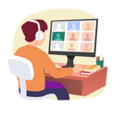 پیش‌نمایش فایل boy-attending-online-class-4954241 از پک یادگیری آنلاین