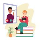 پیش‌نمایش فایل boy-learning-from-virtual-class-4954235 از پک یادگیری آنلاین
