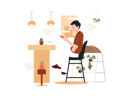 پیش‌نمایش فایل boy-reading-book-while-sitting-at-a-cafe-5224936 از پک تصویرسازی قهوه