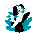 پیش‌نمایش فایل girl-with-flower-bouquet-5328631 از پک باغبان