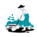 پیش‌نمایش فایل man-digging-hole-using-shovel-5328633 از پک باغبان