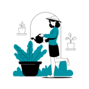پیش‌نمایش فایل woman-watering-plant-5328639 از پک باغبان