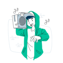 پیش‌نمایش فایل young-boy-listening-music-5598362 از پک موسیقی