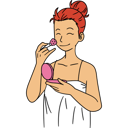پیش‌نمایش فایل beautiful-lady-applying-face-powder-on-face-8184475 از پک مراقبت از خود